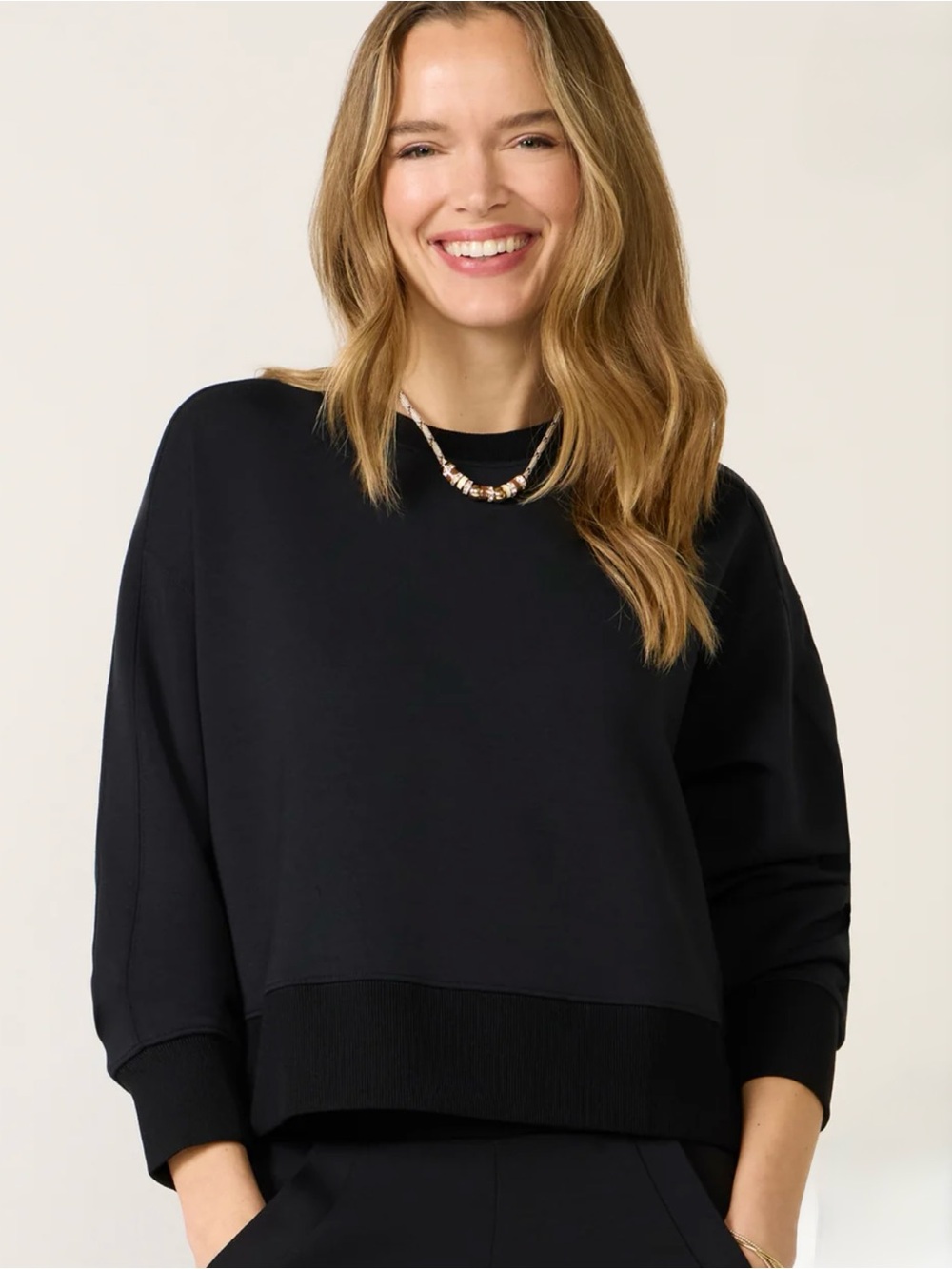 Large black SPANX Black AirEssentials Crewneck Sweatshirt
